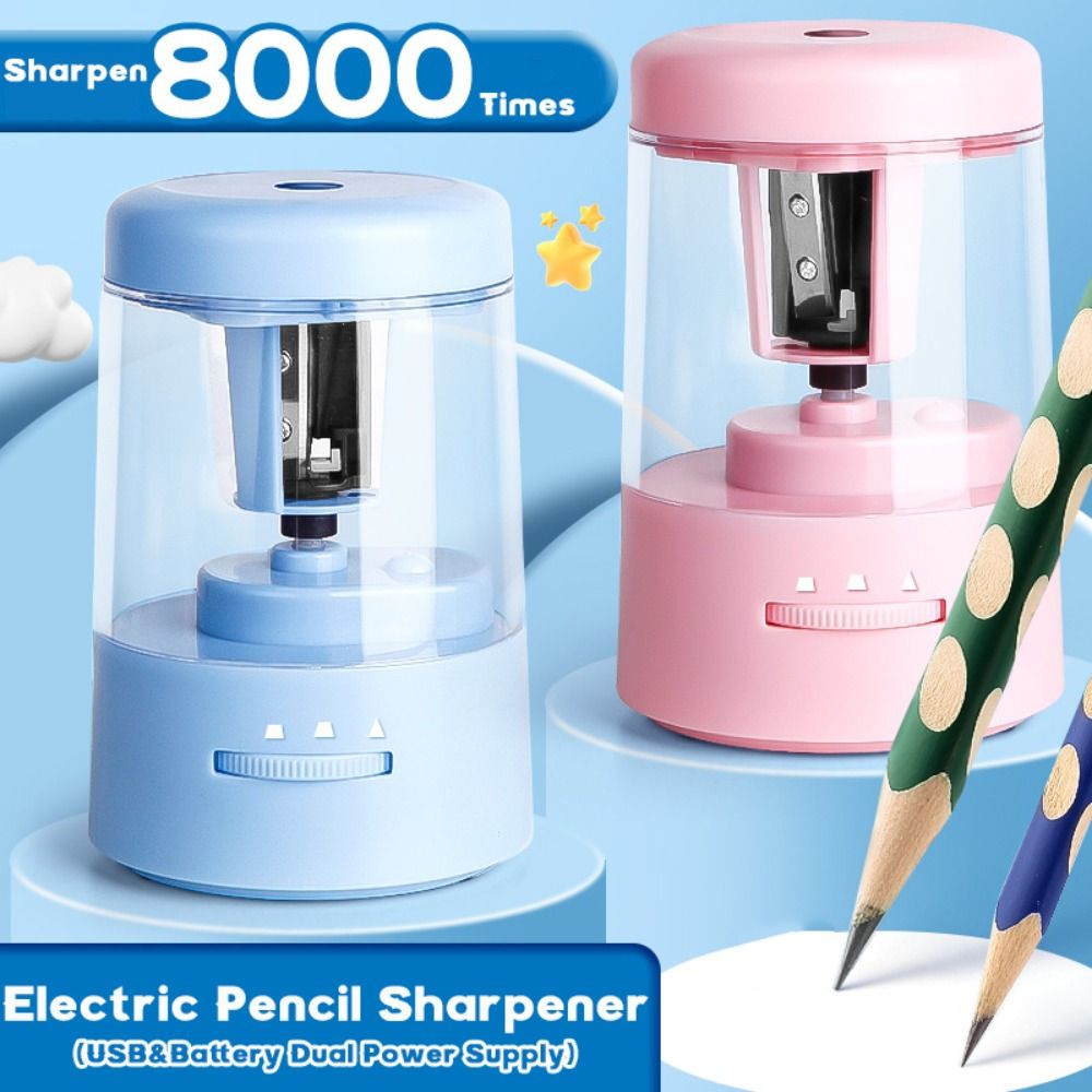 Electric Pencil Sharpener Usb - 3단 기어 조절식 전동 연필깎이 USB&배터리
