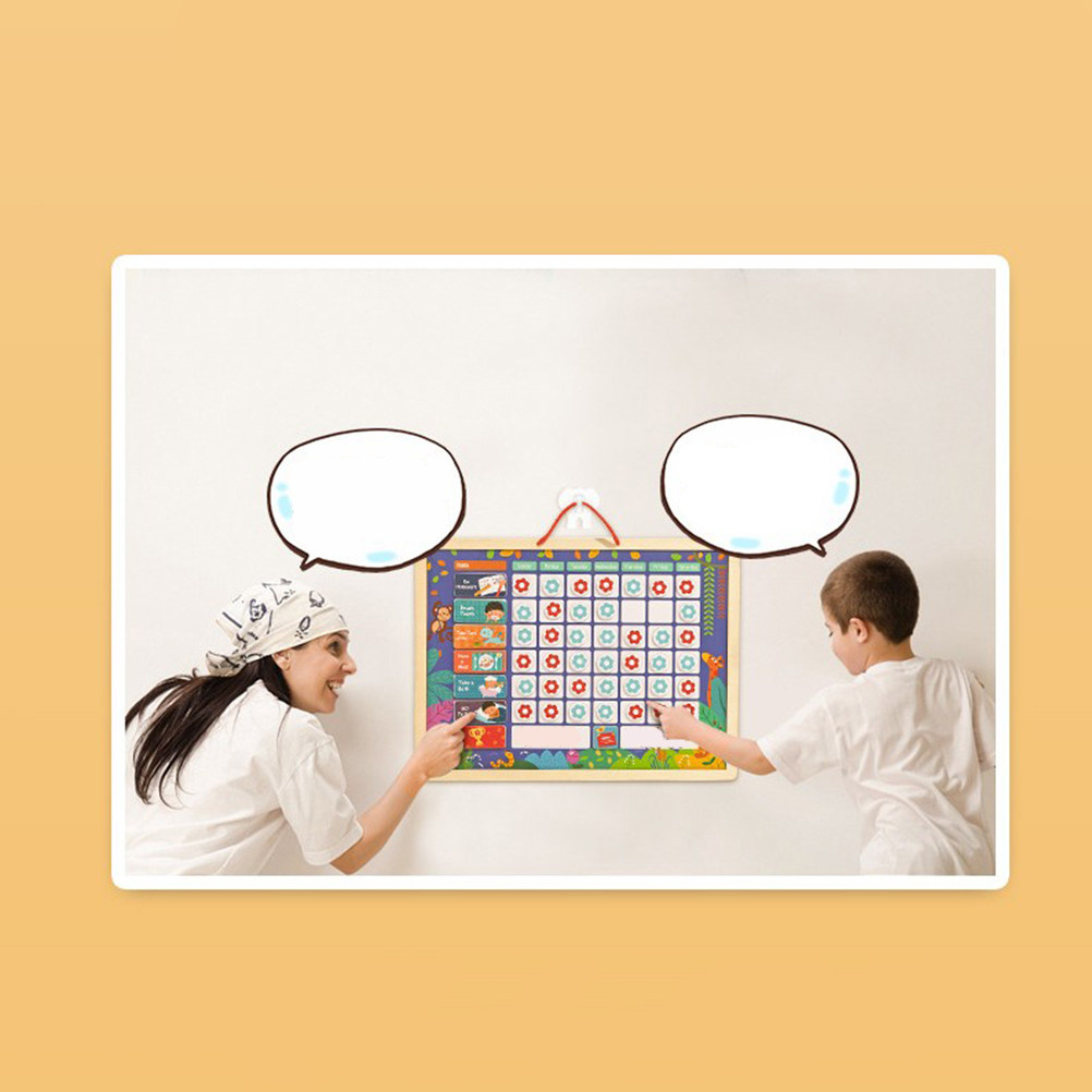Kids Magnetic Reward Chart Board - 어린이용 자석 책임감 차트, 나무 재질의