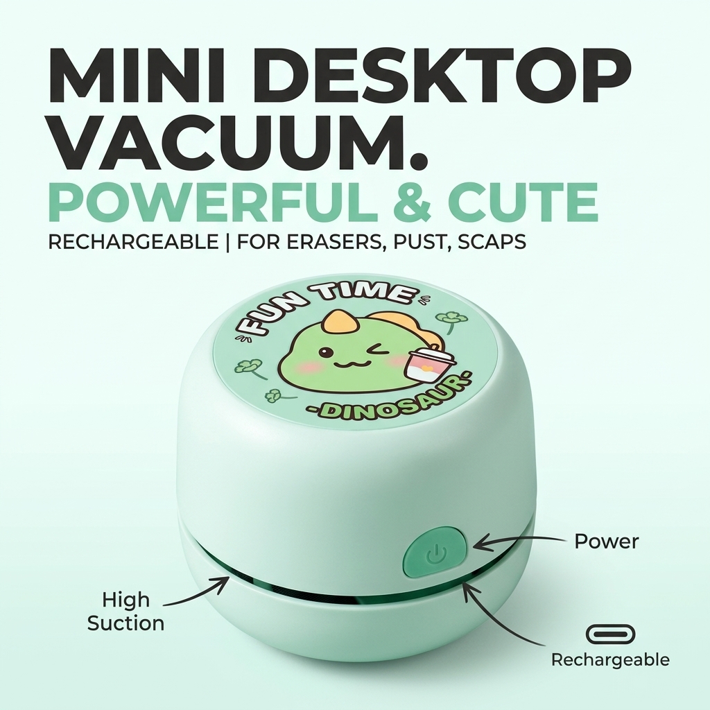 Mini Desktop Vacuum Cleaner For Eraser Dust - 데스크탑 진공 청소기 미니 충전식 무선