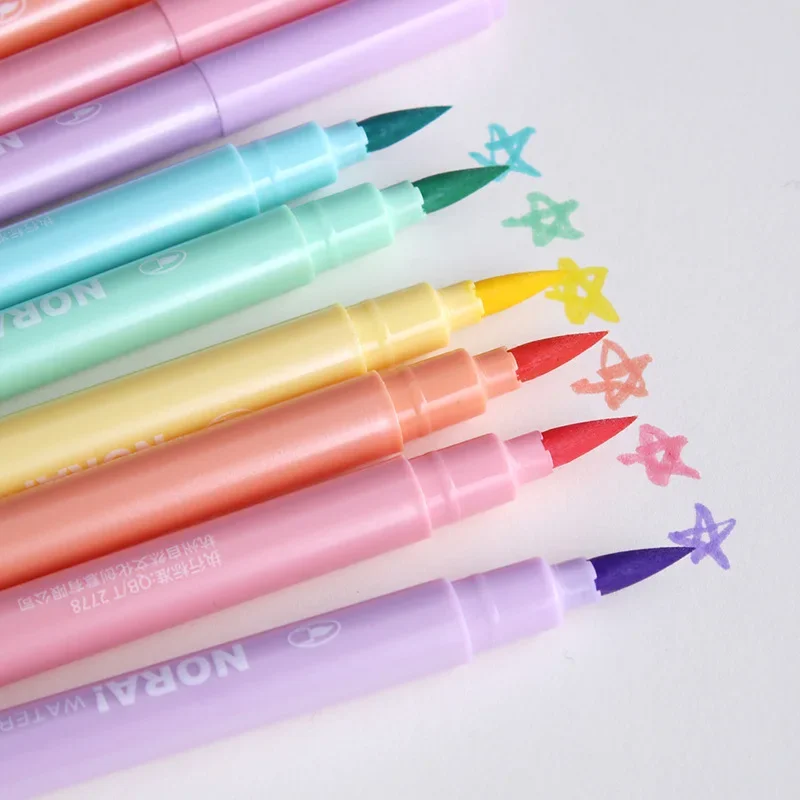 브러시 하이라이터 펜, 카와이 컬러 만화 마커, 파스텔 - Pastel Highlighter Set Double Ended 리뷰 및 가격