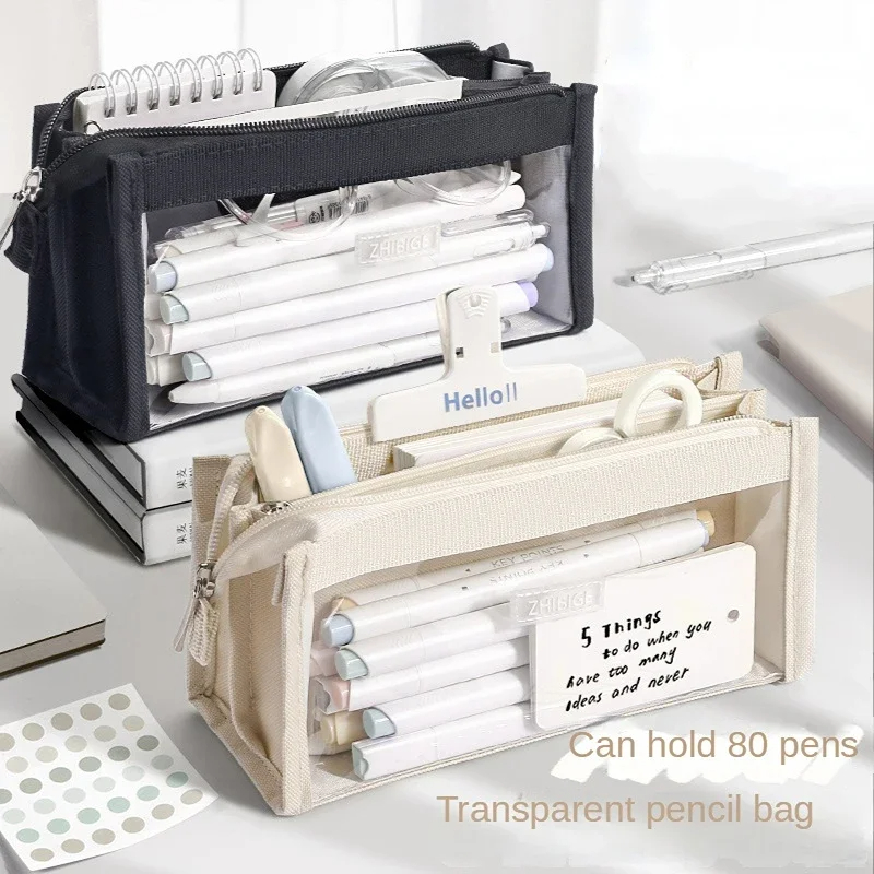 6 레이어 대용량 연필 가방 미적 펜 편지지 용품 학교 - Aesthetic Large Pencil Case Pouch 리뷰 및 가격