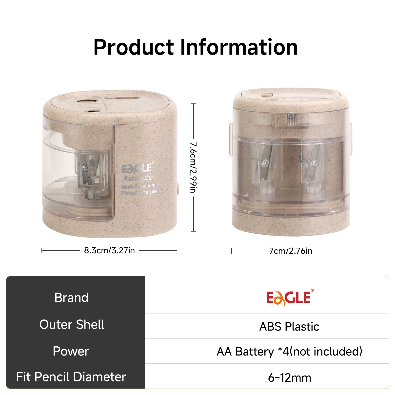 EAGLE 자동 전기 연필깎이, 6-12mm 모든 모양 - Electric Pencil Sharpener Usb 리뷰 및 가격