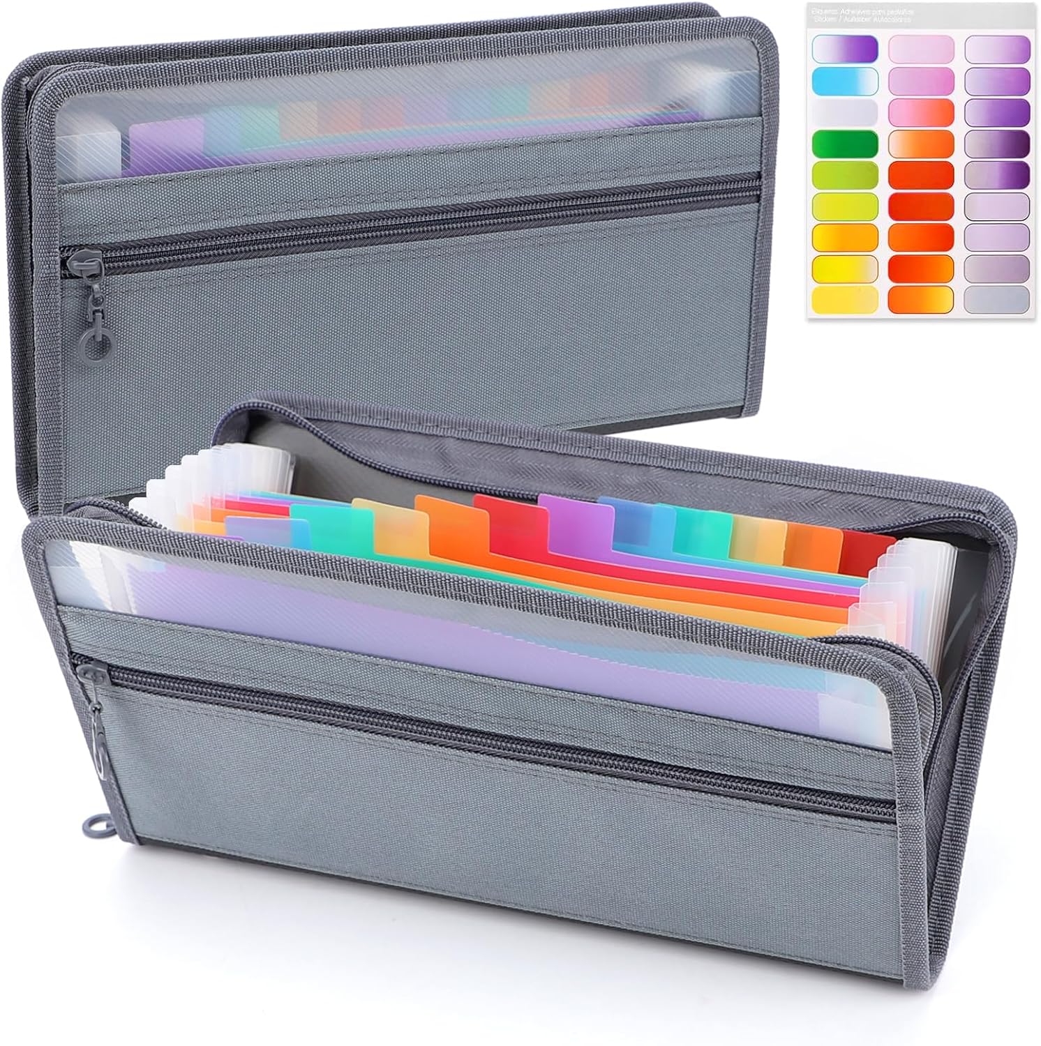 작은 아코디언 A6 파일 정리함 (안전 지퍼 포함),  - Expandable Accordion File Folder 13 Pockets 리뷰 및 가격