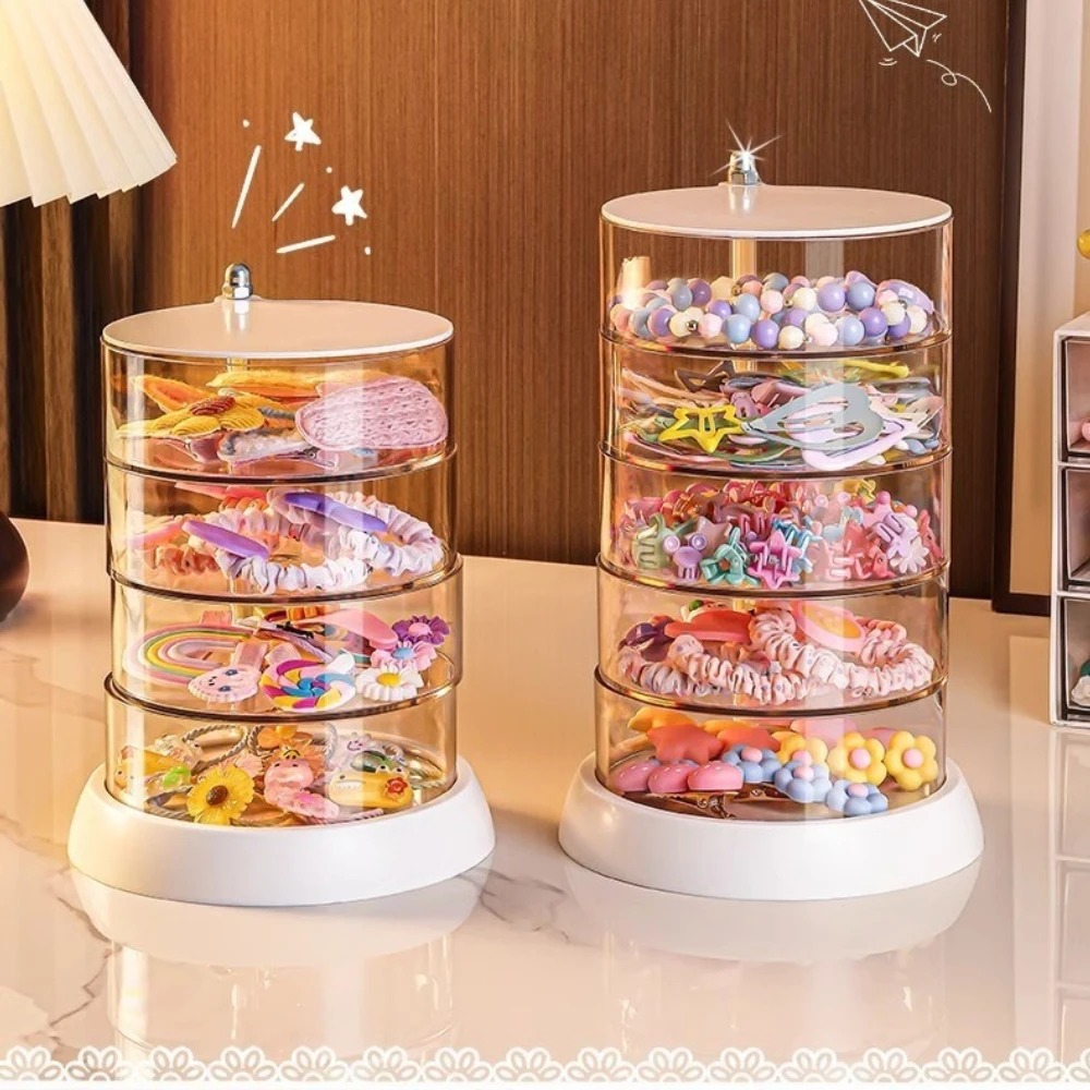 360도 회전 투명 헤어 액세서리 정리함, 컴팩트 플라 - Desk Accessories 리뷰 및 가격