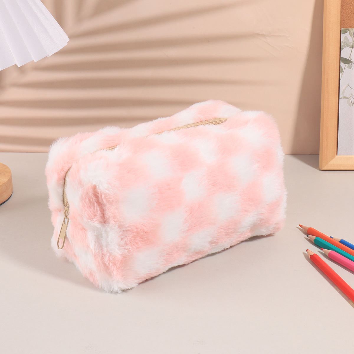 귀여운 한국식 체크무늬 필통, 대형 학교용 파우치 지퍼 - Aesthetic Large Pencil Case Pouch 리뷰 및 가격
