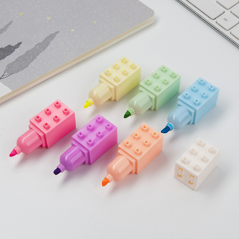파스텔 컬러 바디 빌딩 블록 하이라이터 펜 세트, 형광 - Pastel Highlighter Set Double Ended 리뷰 및 가격