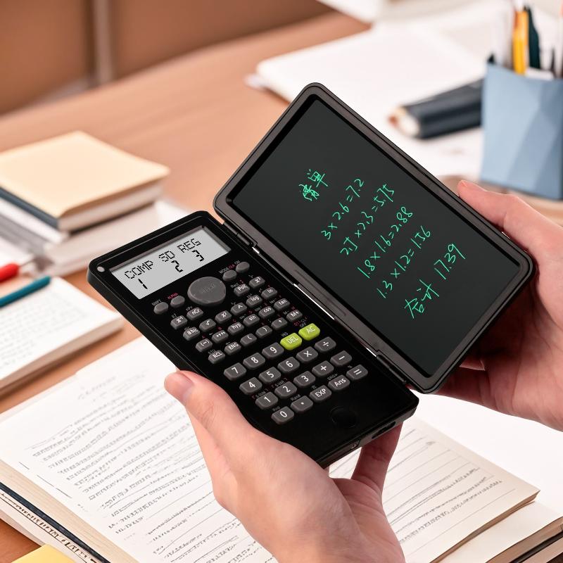 휴대용 2-in-1 과학용 계산기 접이식 LCD 필기  - Scientific Calculator For Secondary School 리뷰 및 가격