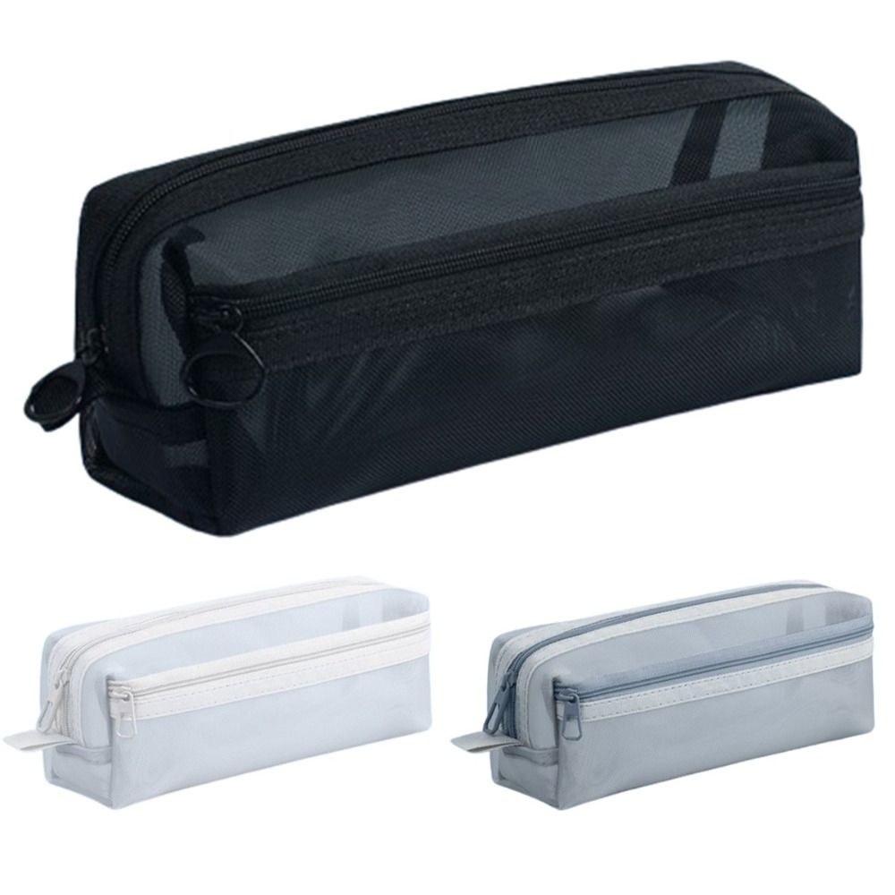 대용량 이중 레이어 메쉬 펜 정리함, 학생, 교사, 시 - Clear Mesh Pencil Pouch For Exam 리뷰 및 가격